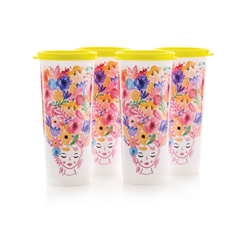 Fanciful Floral Tumblers